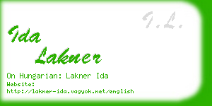 ida lakner business card